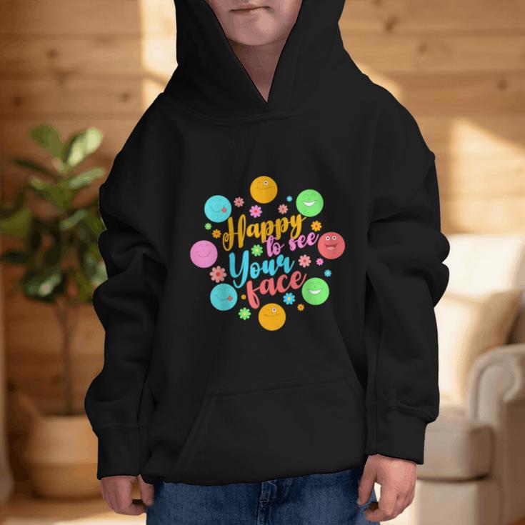 Happy To See Your Face Colorful Ball Back To School Graphic Kid Hoodie Happy To See Your Face Colorful Ball Back To School Graphic Kid Hoodie