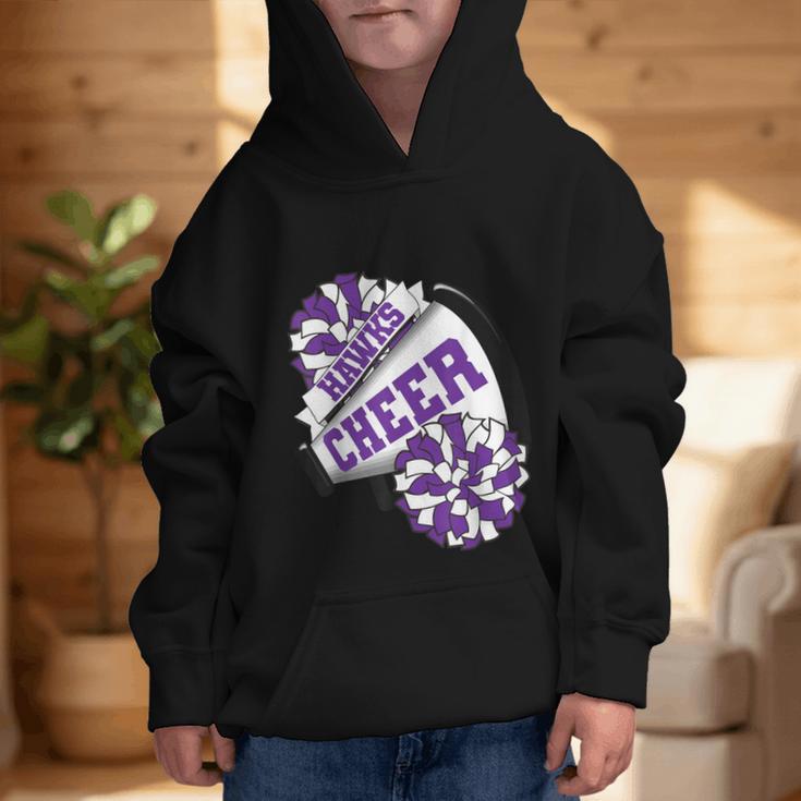 Hawks Cheer Back To School Cheerleading Spirit P Graphic Kid Hoodie Hawks Cheer Back To School Cheerleading Spirit P Graphic Kid Hoodie