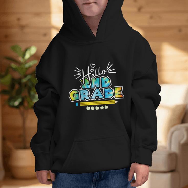 Hello 2nd Grade Back To School First Day Of School Graphic Kid Hoodie Hello 2nd Grade Back To School First Day Of School Graphic Kid Hoodie