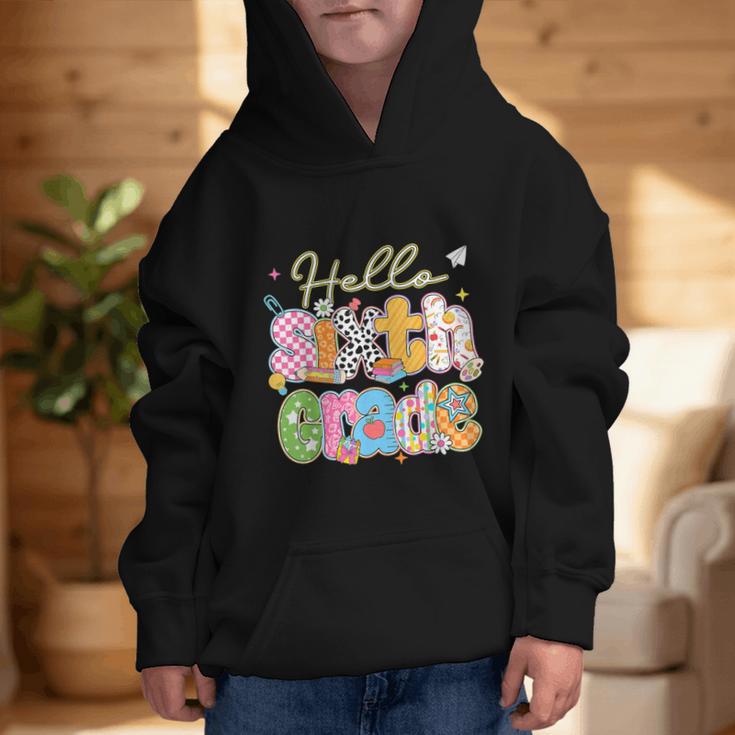 Hello 6th Grade First Day Of School Back To School Boy Girls Graphic Kid Hoodie Hello 6th Grade First Day Of School Back To School Boy Girls Graphic Kid Hoodie