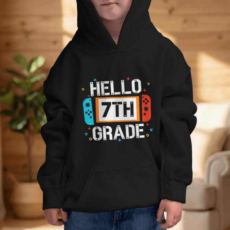 Hello 7th Grade Back To School Video Game Seventh Grade Boys Graphic Kid Hoodie Hello 7th Grade Back To School Video Game Seventh Grade Boys Graphic Kid Hoodie