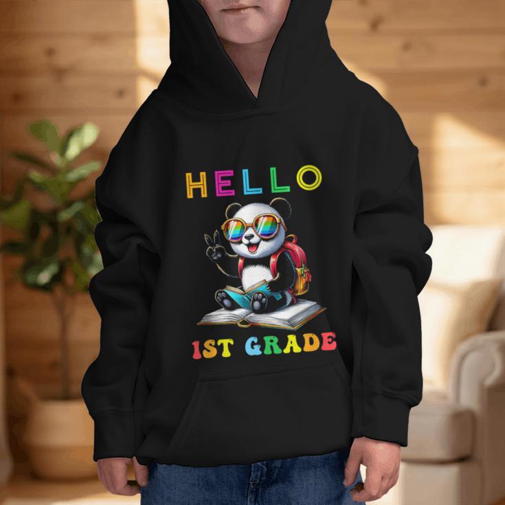 Hello First Grade Panda Lover Back To School Kids Boys Girls Graphic Kid Hoodie Hello First Grade Panda Lover Back To School Kids Boys Girls Graphic Kid Hoodie