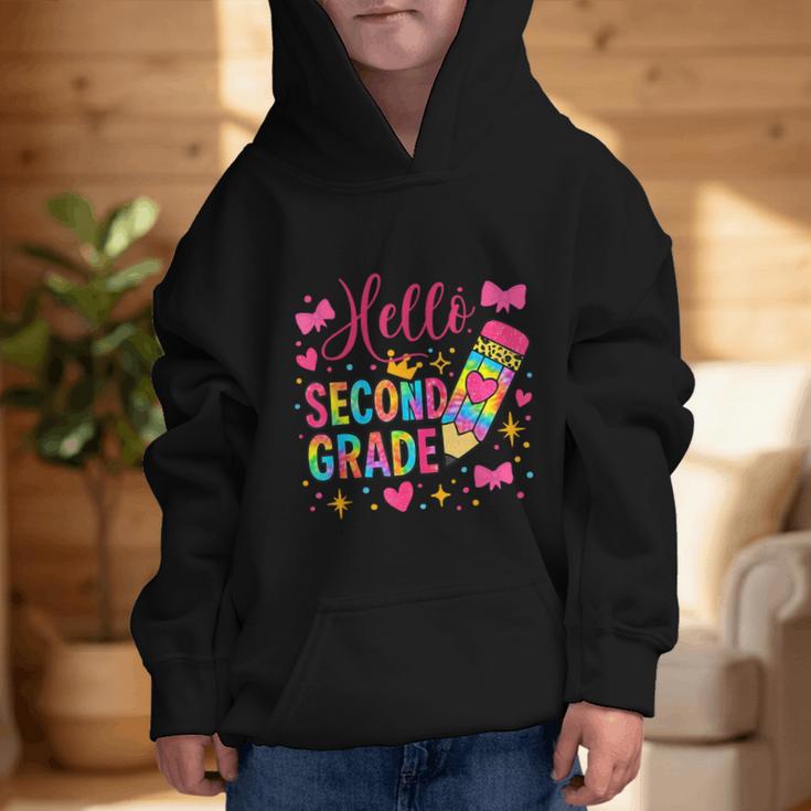Hello Second Grade Colorful Pencil Tie Dye Back To School Graphic Kid Hoodie Hello Second Grade Colorful Pencil Tie Dye Back To School Graphic Kid Hoodie