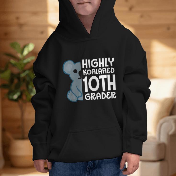 Highly Koalafied 10th Grader Koala Back To School Graphic Kid Hoodie Highly Koalafied 10th Grader Koala Back To School Graphic Kid Hoodie