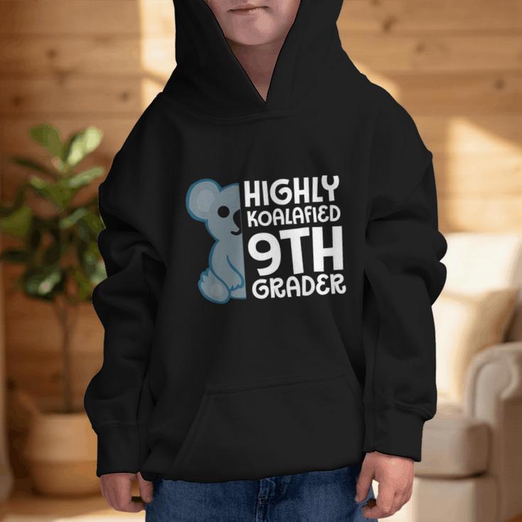 Highly Koalafied 9th Grader Koala Back To School Graphic Kid Hoodie Highly Koalafied 9th Grader Koala Back To School Graphic Kid Hoodie