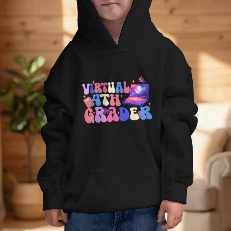 Homeschool 4th Grade Virtual 4th Grader Back To School Graphic Kid Hoodie Homeschool 4th Grade Virtual 4th Grader Back To School Graphic Kid Hoodie