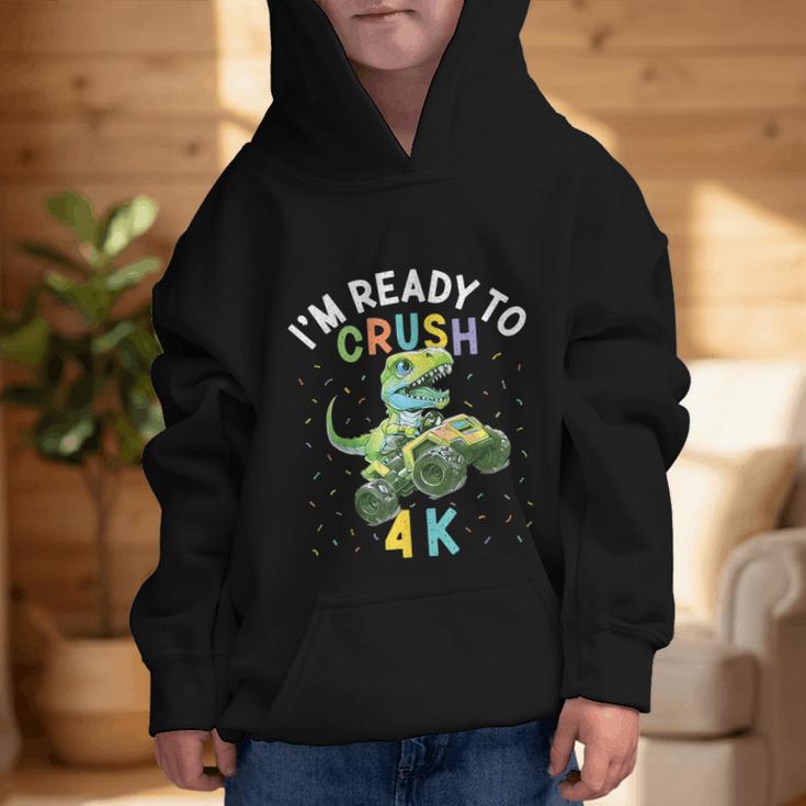 I'm Ready To Crush 4K Dinosaur Back To School 4K Kid Graphic Kid Hoodie