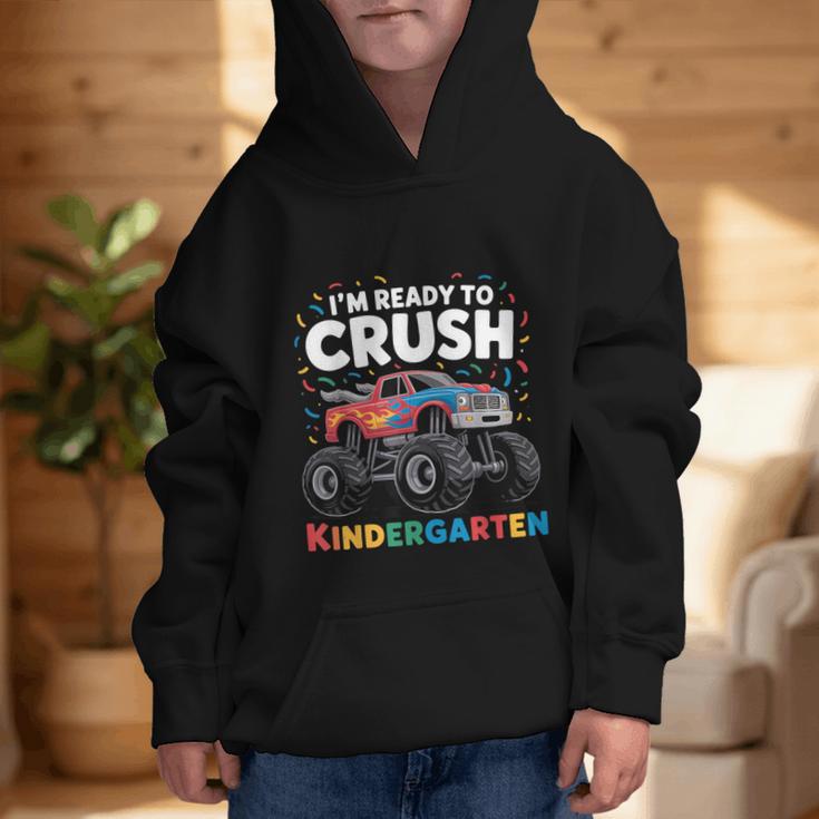 I'm Ready To Crush Kindergarten Monster Truck Back To School Graphic Kid Hoodie