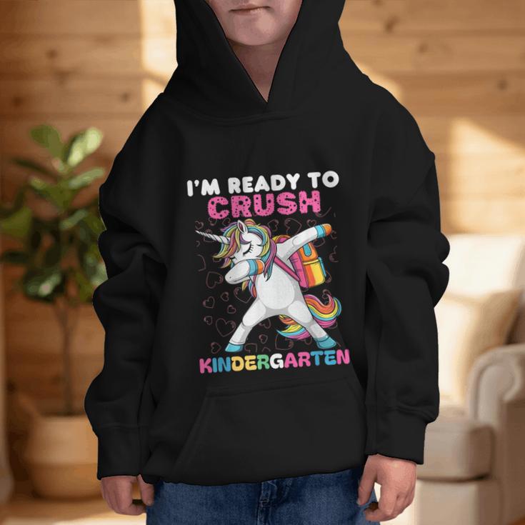 I'm Ready To Crush Kindergarten Unicorn Back To School Graphic Kid Hoodie I'm Ready To Crush Kindergarten Unicorn Back To School Graphic Kid Hoodie