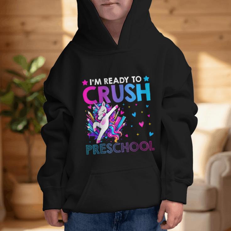 I'm Ready To Crush Preschool Dabbing Unicorn Back To School Graphic Kid Hoodie