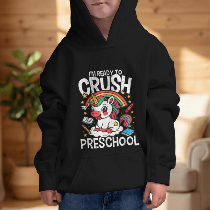 I'm Ready To Crush Preschool Unicorn Back To School Girls Graphic Kid Hoodie I'm Ready To Crush Preschool Unicorn Back To School Girls Graphic Kid Hoodie