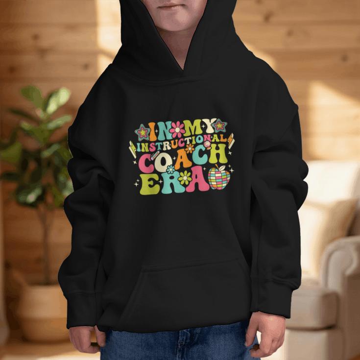 In My Instructional Coach Era Groovy Back To School Graphic Kid Hoodie In My Instructional Coach Era Groovy Back To School Graphic Kid Hoodie