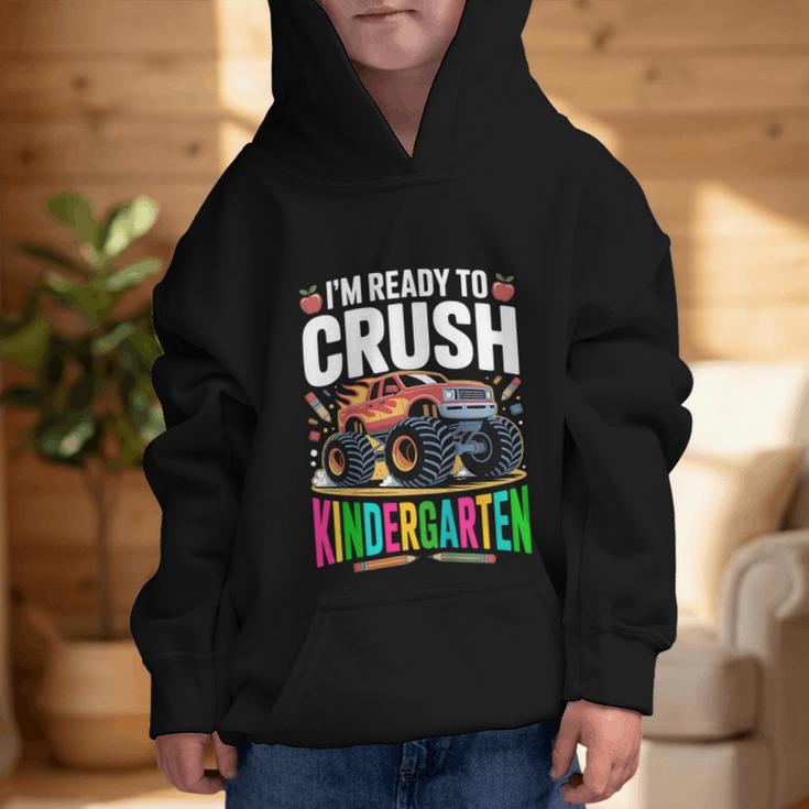 Kids Back To School I'm Ready To Crush Kindergarten For Boys Graphic Kid Hoodie Kids Back To School I'm Ready To Crush Kindergarten For Boys Graphic Kid Hoodie