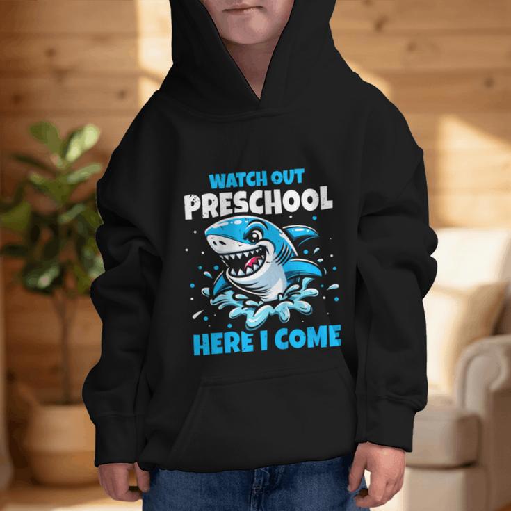 Kids Back To School Watch Out Preschool Here I Come Shark Boys Graphic Kid Hoodie Kids Back To School Watch Out Preschool Here I Come Shark Boys Graphic Kid Hoodie