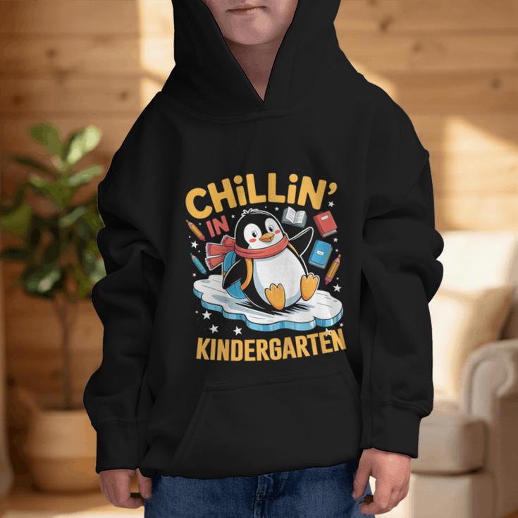 Kids Chillin In Kindergarten Penguin Student Back To School Boys Graphic Kid Hoodie