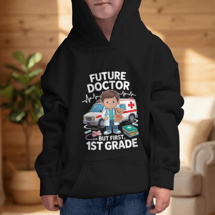 Kids Future Doctor 1st Grade Student Back To School Boy Kids Graphic Kid Hoodie