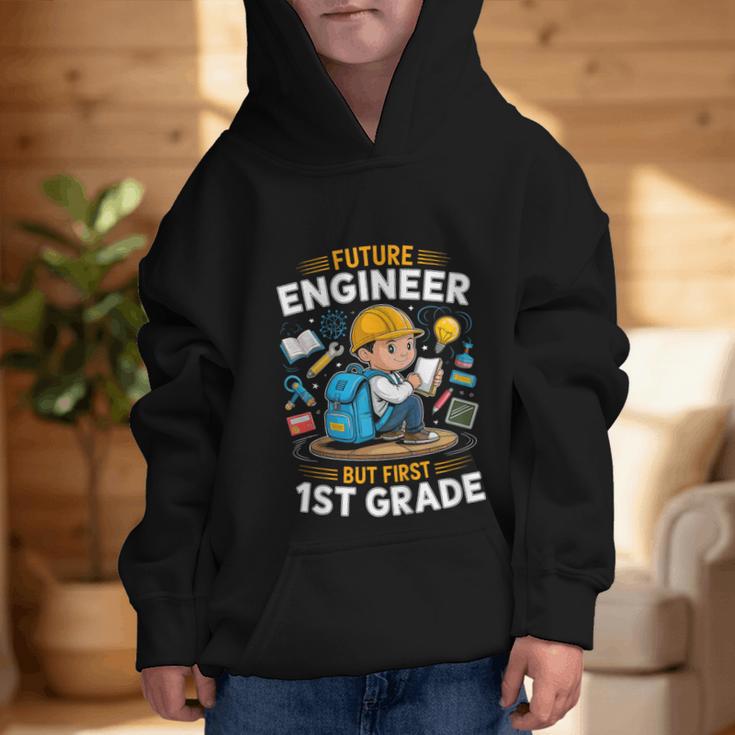 Kids Future Engineer 1st Grade Student Back To School Boys Kid Graphic Kid Hoodie Kids Future Engineer 1st Grade Student Back To School Boys Kid Graphic Kid Hoodie
