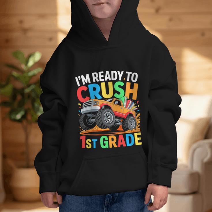 Kids I'm Ready To Crush 1st Grade Shirt Back To School Boy Graphic Kid Hoodie