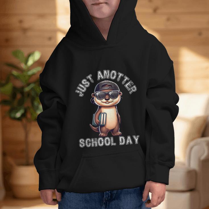 Kids Just Anotter School Day Otter Boys First Day Back To School Graphic Kid Hoodie