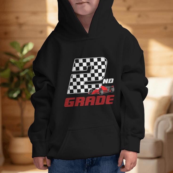 Kids Race Car 2nd Second Grade Boys Cars Lovers Back To School Graphic Kid Hoodie Kids Race Car 2nd Second Grade Boys Cars Lovers Back To School Graphic Kid Hoodie