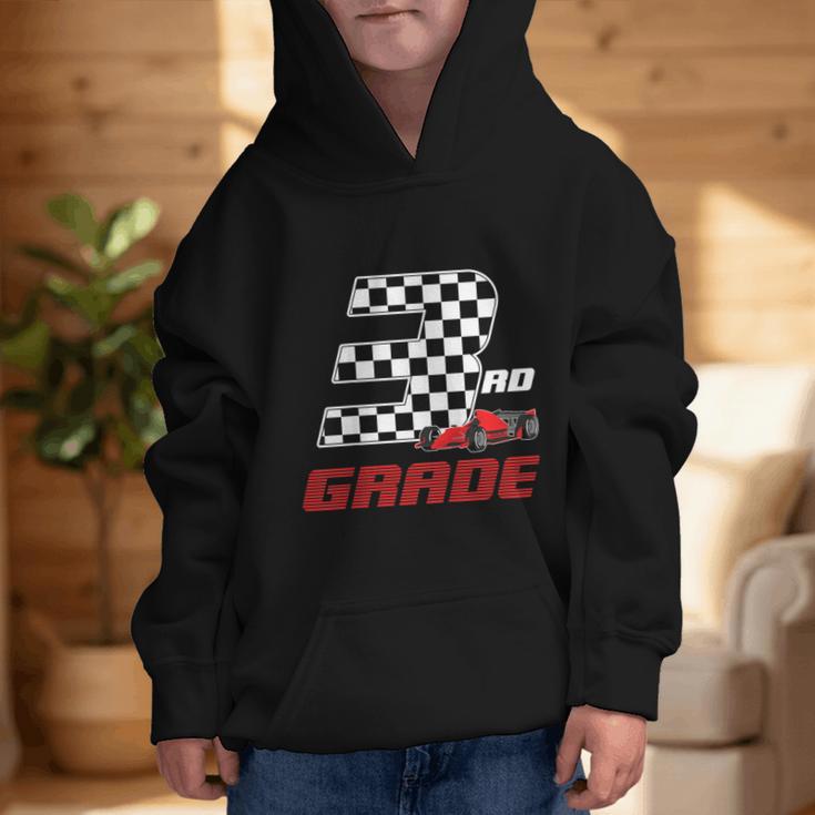 Kids Race Car 3rd Third Grade Boys Cars Lovers Back To School Graphic Kid Hoodie