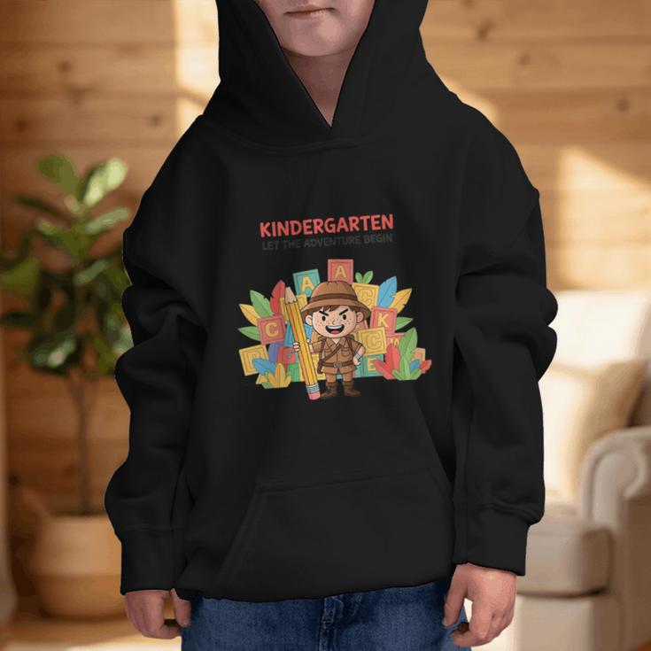 Kindergarten Adventure Explorer Back To School Graphic Kid Hoodie