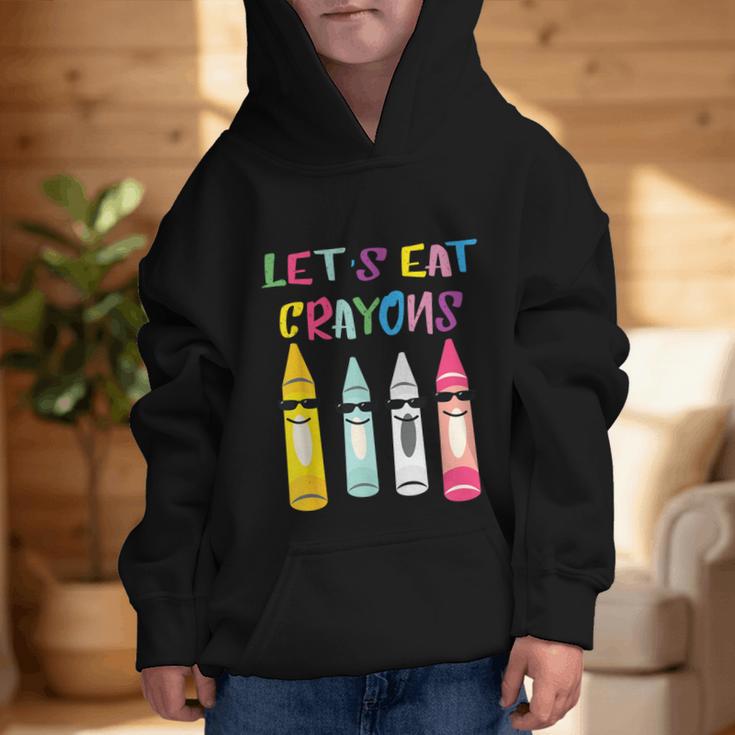 Kindergarten Back To School Crayons Let's Eat Crayon Graphic Kid Hoodie Kindergarten Back To School Crayons Let's Eat Crayon Graphic Kid Hoodie