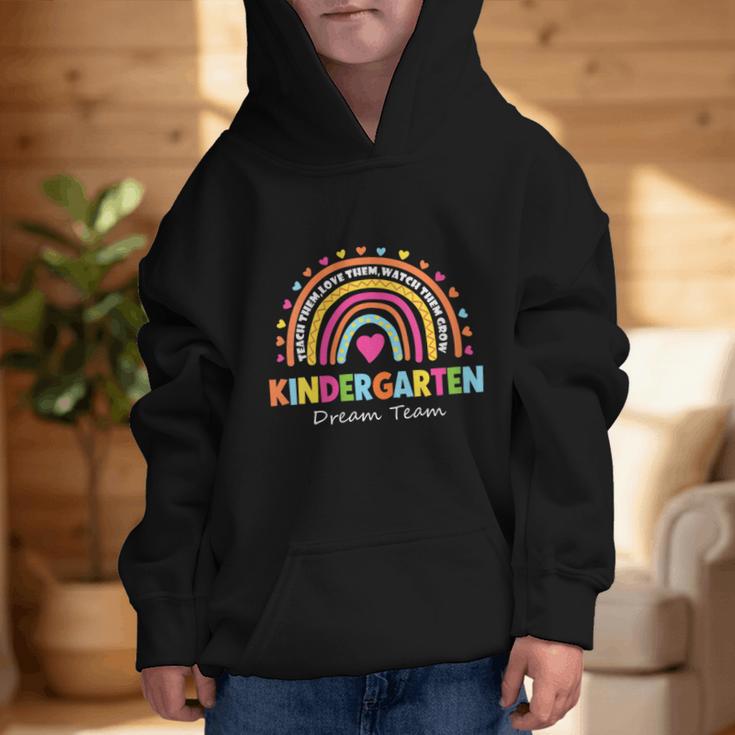 Kindergarten Dream Team Rainbow Welcome Back To School Graphic Kid Hoodie Kindergarten Dream Team Rainbow Welcome Back To School Graphic Kid Hoodie