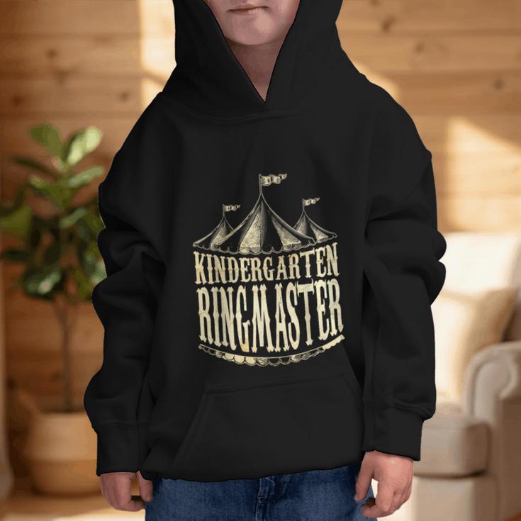 Kindergarten Ringmaster Carnival Back To School Circus Staff Graphic Kid Hoodie Kindergarten Ringmaster Carnival Back To School Circus Staff Graphic Kid Hoodie