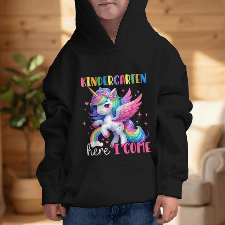 Kindergarten Here I Come Unicorn Girls Kids Back To School Graphic Kid Hoodie Kindergarten Here I Come Unicorn Girls Kids Back To School Graphic Kid Hoodie