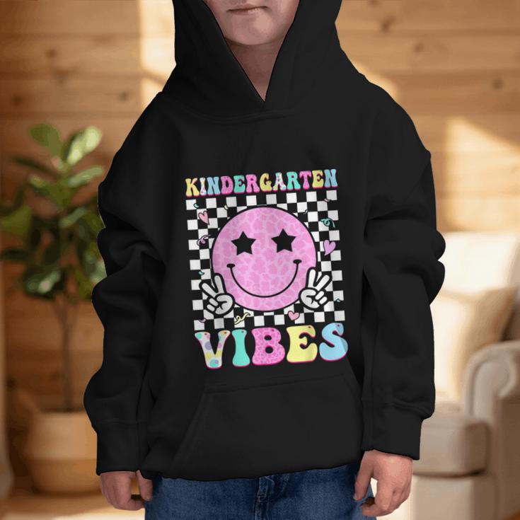 Kindergarten Vibes Groovy Back To School Kinder Girls Kids Graphic Kid Hoodie