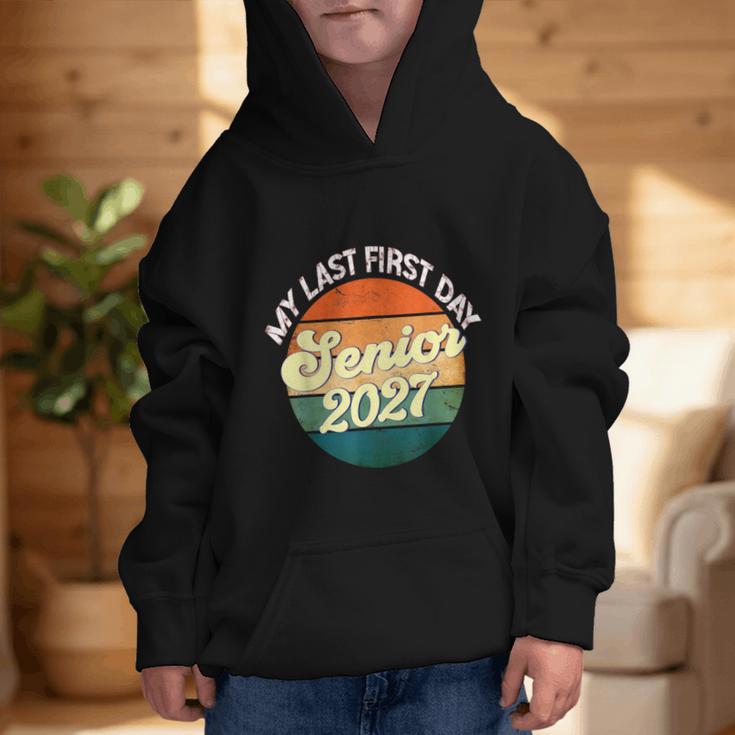 Last First Day Senior 2027 Back To School Class Of 2027 Graphic Kid Hoodie