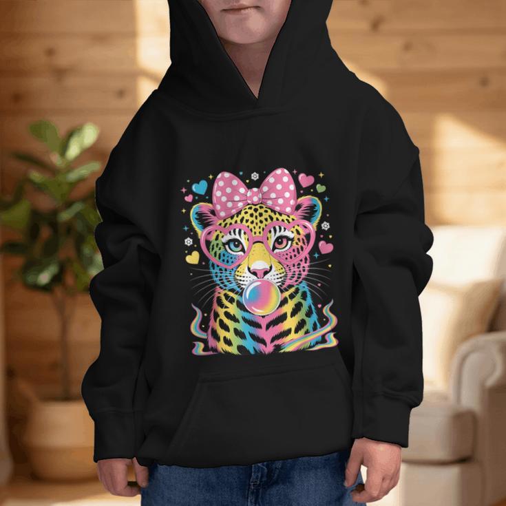 Leopard Glasses Blowing Bubble Gum Back To School Kids Graphic Kid Hoodie Leopard Glasses Blowing Bubble Gum Back To School Kids Graphic Kid Hoodie