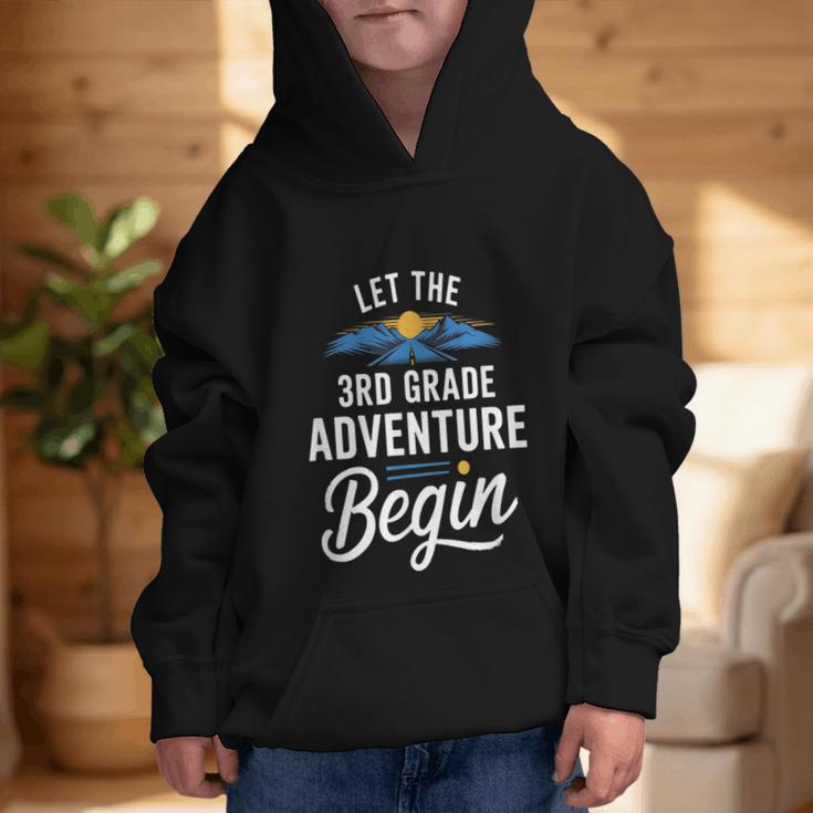 Let The 3rd Grade Adventure Begin Back To School Fun Graphic Kid Hoodie Let The 3rd Grade Adventure Begin Back To School Fun Graphic Kid Hoodie