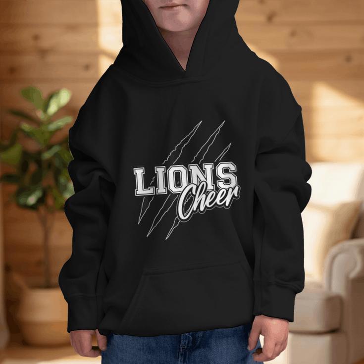 Lions Cheer Back To School Cheerleading Team Spirit Graphic Kid Hoodie
