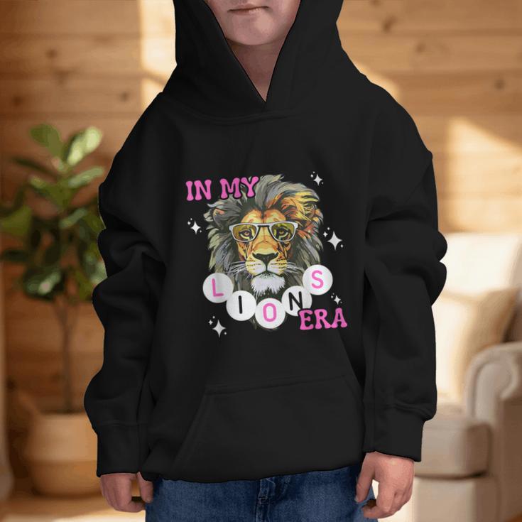 In My Lions Era Team Squad Back To School Mascot Spirit Game Graphic Kid Hoodie