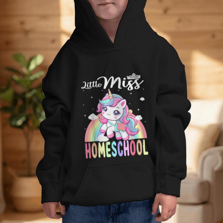 Little Miss Homeschool Back To School Girls Homeschool Graphic Kid Hoodie