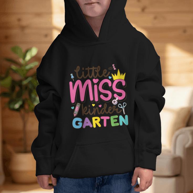 Little Miss Kindergarten First Day Back To School Girls Cute Graphic Kid Hoodie Little Miss Kindergarten First Day Back To School Girls Cute Graphic Kid Hoodie
