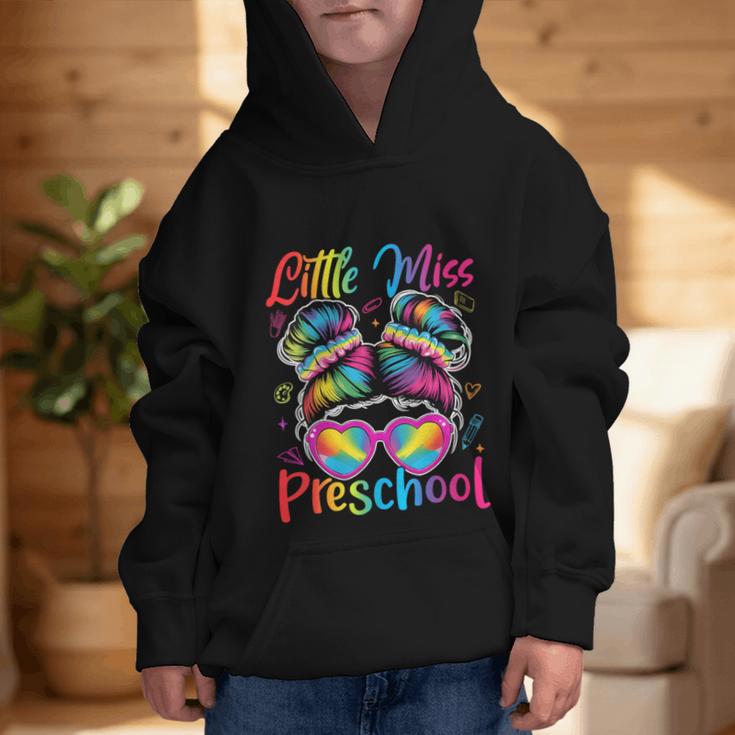 Little Miss Preschool Messy Bun Back To School Girl Women Graphic Kid Hoodie Little Miss Preschool Messy Bun Back To School Girl Women Graphic Kid Hoodie