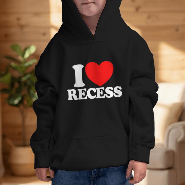 I Love Recess Red Heart Back To School Kids Recess Graphic Kid Hoodie I Love Recess Red Heart Back To School Kids Recess Graphic Kid Hoodie