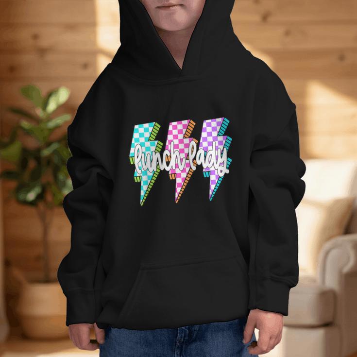 Lunch Lady Back To School Checkered First Day Of School Graphic Kid Hoodie Lunch Lady Back To School Checkered First Day Of School Graphic Kid Hoodie