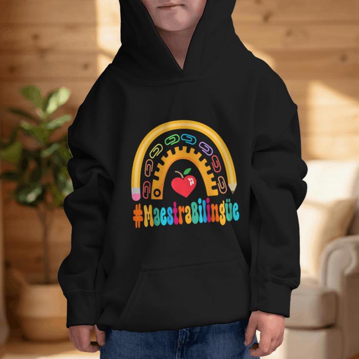 Maestra Bilingüe Appreciation Week Back To School Graphic Kid Hoodie