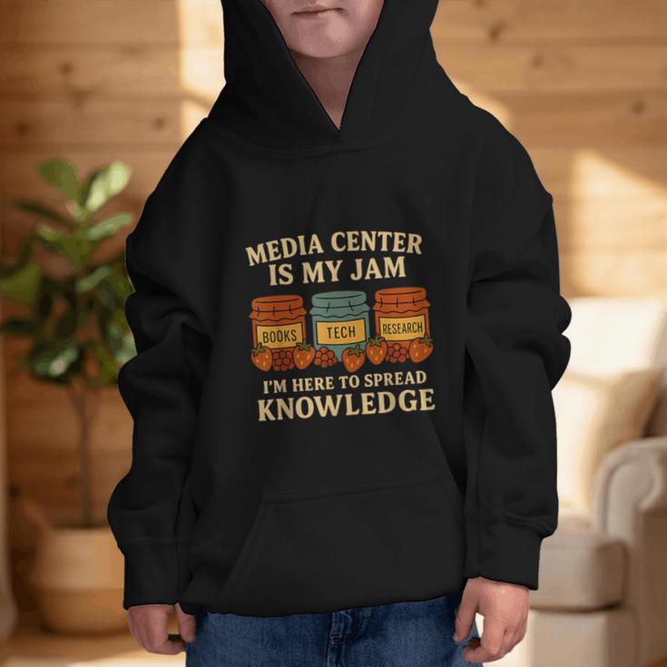 Media Center Is My Jam Library Reading Back To School Graphic Kid Hoodie