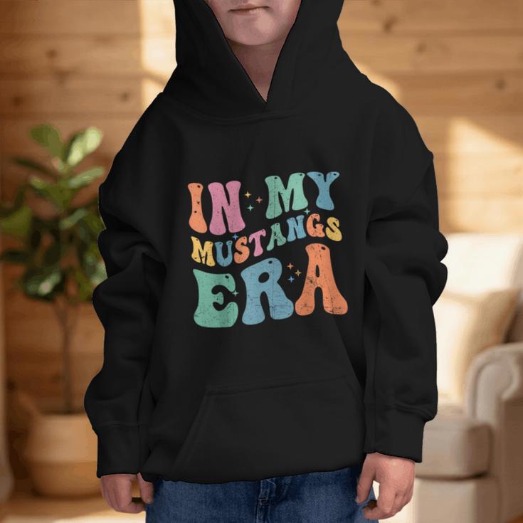 In My Mustangs Era Back To School Spirit Game Retro Groovy Graphic Kid Hoodie In My Mustangs Era Back To School Spirit Game Retro Groovy Graphic Kid Hoodie