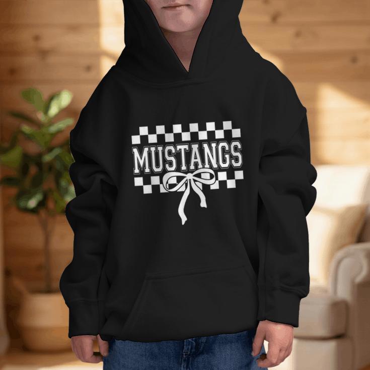 Mustangs High School Spirit Fan Team Mustang Back To School Graphic Kid Hoodie Mustangs High School Spirit Fan Team Mustang Back To School Graphic Kid Hoodie