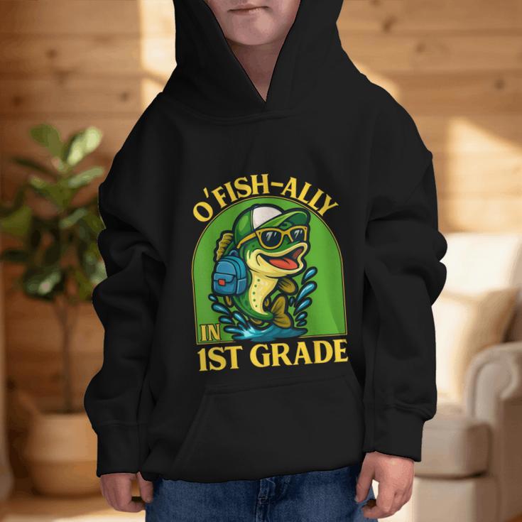 O-Fish-Ally In 1st Grade Back To School Fish Graphic Kid Hoodie