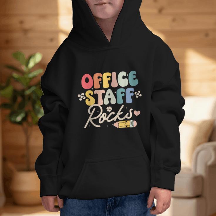Office Staff Rocks Back To School Secretary Administrative Graphic Kid Hoodie Office Staff Rocks Back To School Secretary Administrative Graphic Kid Hoodie
