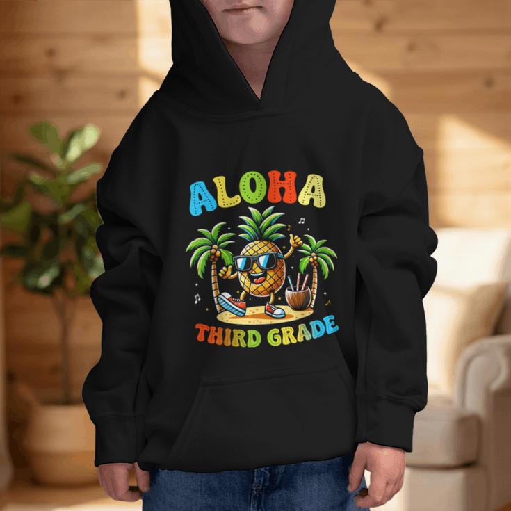 Pinapple Beach Back To School Day Aloha Third Grade Graphic Kid Hoodie