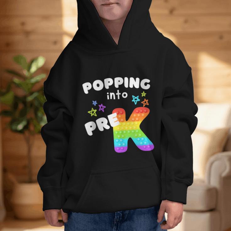 Popping Into Pre K Kid's Back To School Pop It Fidget Toy Graphic Kid Hoodie