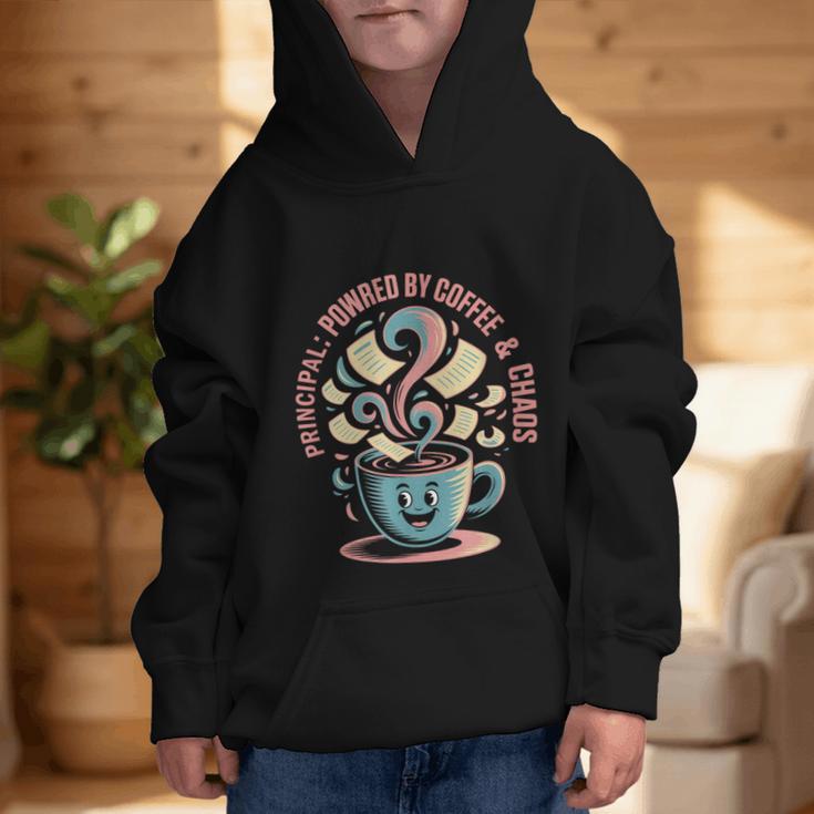 Powered By Coffee Principal Appreciation Back To School Graphic Kid Hoodie Powered By Coffee Principal Appreciation Back To School Graphic Kid Hoodie
